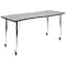 Flash Furniture Rectangle 26 W, 60 L, 30 H, Chrome, Laminate, Particleboard, Steel, Grey XU-A3060-CON-GY-T-A-CAS-GG - alternate 7